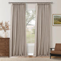 108 Inch Pinch Pleat Greyish Beige Room Darkening Curtains | 100% Blackout by Twodrapes