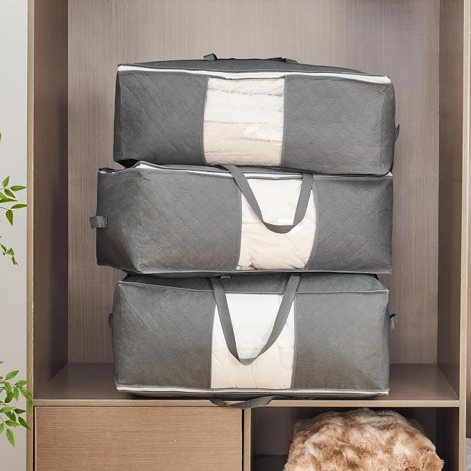 105L Extra Large Storage Bag for Blankets Comforters Bedding Clothes Pillow | - Image 3