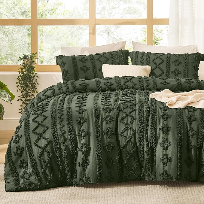 Bedsure Tufted Boho Comforter Set King Size by Unknown