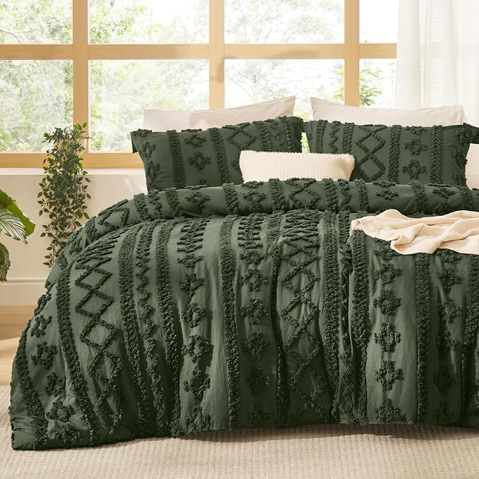 Bedsure Tufted Boho Comforter Set Full Size by Unknown