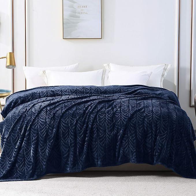 Whale Flotilla Soft Flannel Fleece King Size Bed Blanket, Plush Fluffy Bedspread - Image 8
