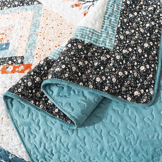 BEDIFANY Twin Size Bedspread Sets, Floral Cotton Lightweight Quilt Twin XL | - Image 5