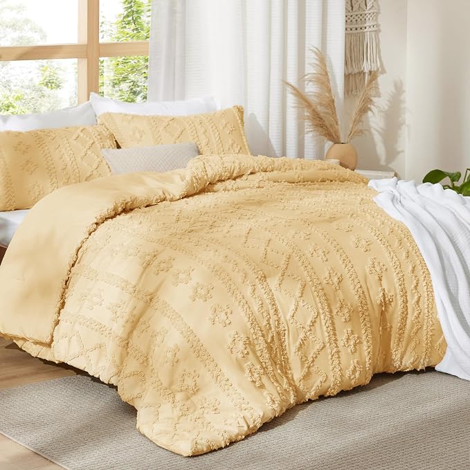 Bedsure Tufted Boho Comforter Set Queen Size - Image 2