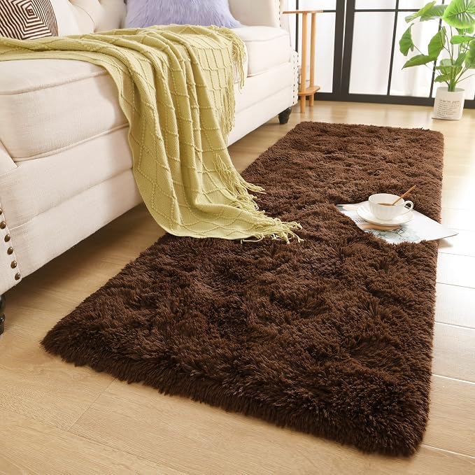 Chicrug Soft Runner Rug for Bedroom Living Room Plush Fluffy Rug 2x10 | Shag - Image 7