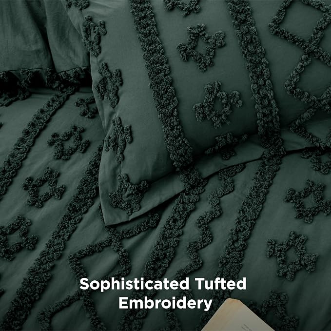 Bedsure Tufted Boho Comforter Set Twin Size - Image 5