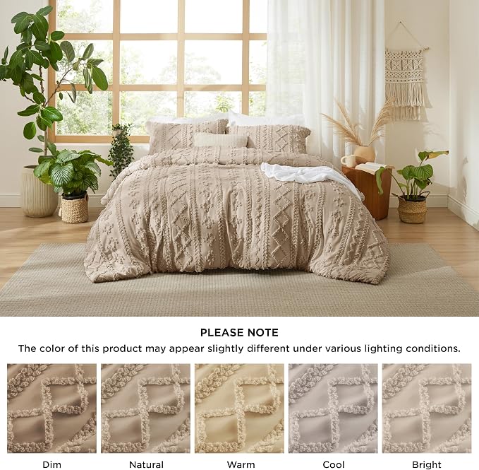 Bedsure Tufted Boho Comforter Set Full Size - Image 9