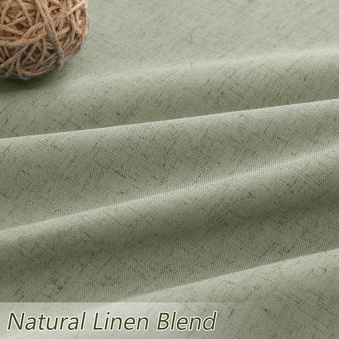 Sage Green 100% Blackout Curtains 96 Inch Length 2 Panels Set - Image 3
