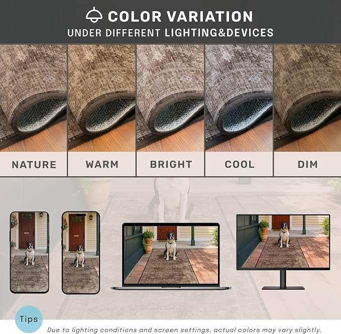 Gold Brown 8x12 Big Rugs for Living Room - Image 6