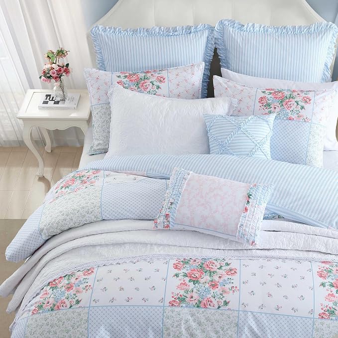 Laura Ashley – Queen Comforter Set, Reversible Floral Bedding - Image 4