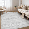 Nakagishi Boho 5x7 Area Rug Living Room Rugs Machine Washable Dark Gray | Soft by NakagishiAreaRug