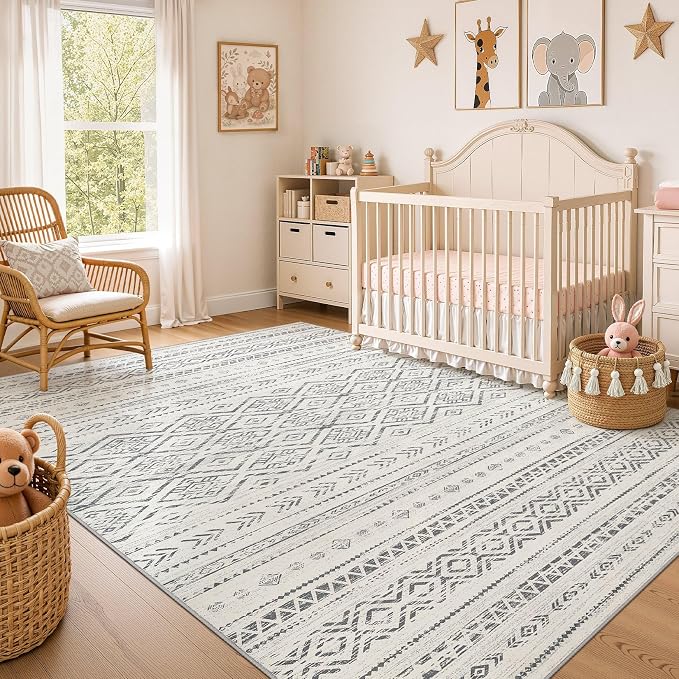 Nakagishi Area Rug Living Room Rugs: 10x12 Large Soft Machine Washable Boho - Image 7