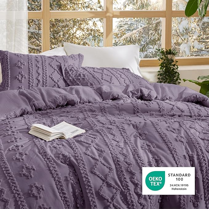 Bedsure Tufted Boho Comforter Set Twin Size - Image 5