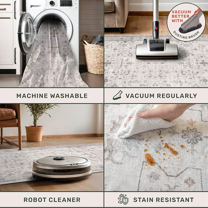 Vintage Boho Living Room Rug 7x9 - Image 4