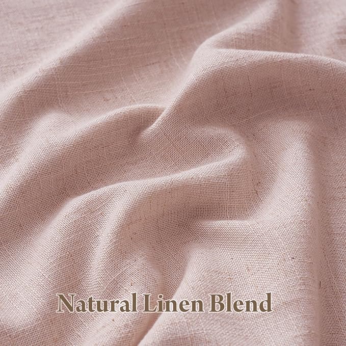 RYB HOME 100% Blackout Pinch Pleated Linen Curtains - Image 3