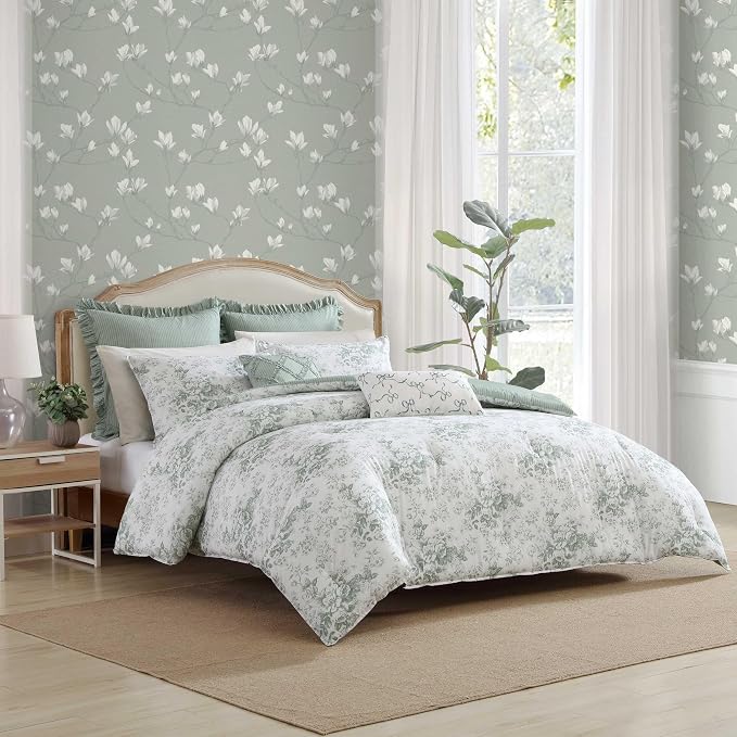Laura Ashley – Queen Comforter Set, Reversible Floral Bedding - Image 2