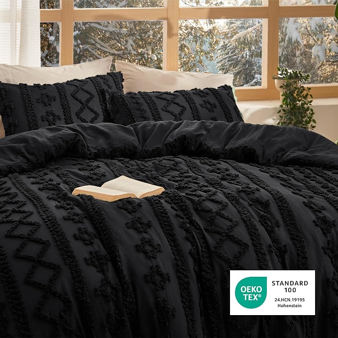 Bedsure Tufted Boho Comforter Set Oversized King - Image 5