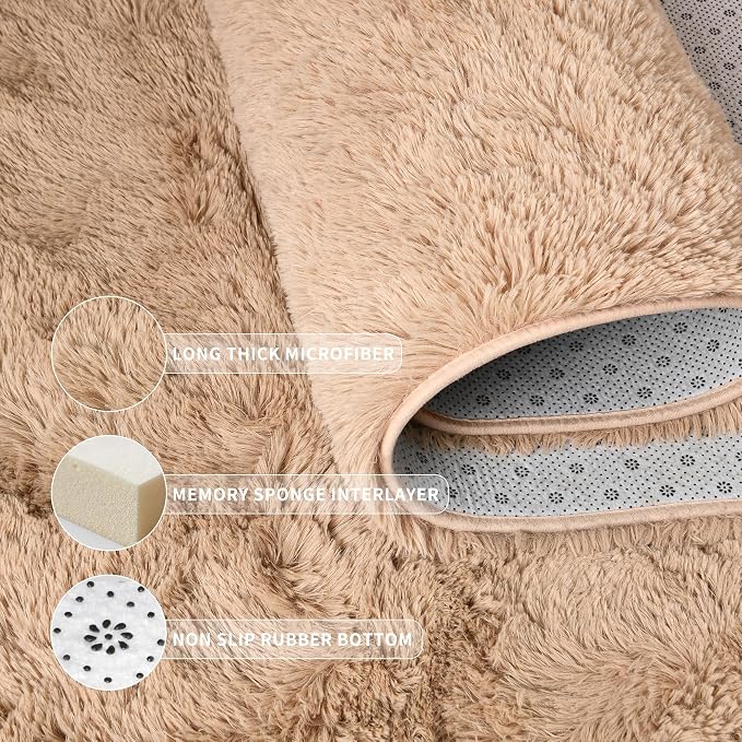 Area Rugs 9x12 for Living Room, Super Soft Fluffy Rugs for Bedroom, Modern - Image 5