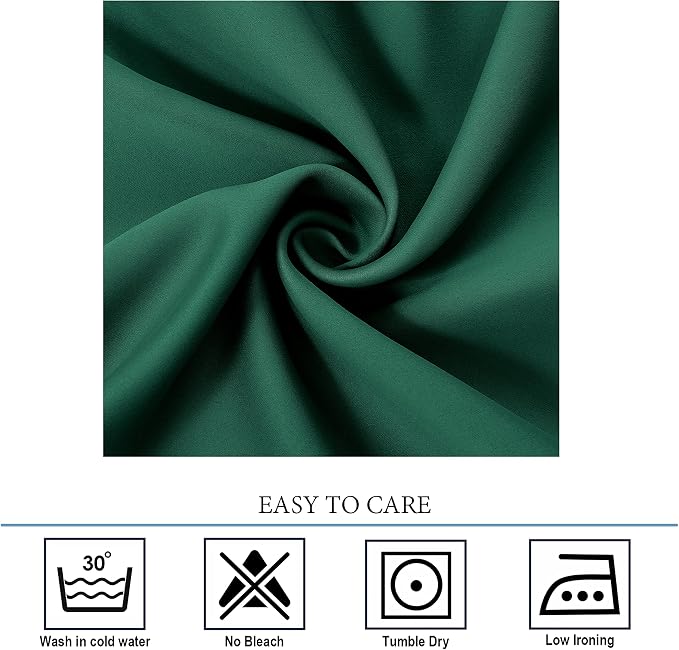 Diraysid Green Grommet Blackout Curtains - Image 7