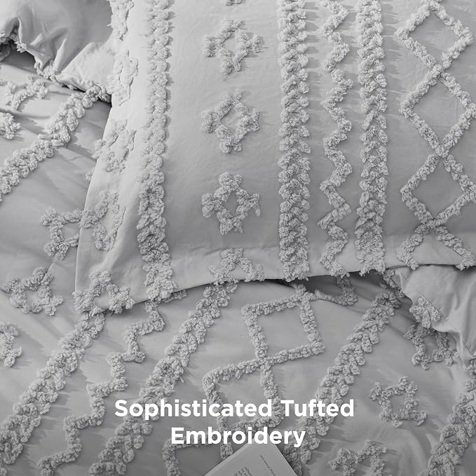 Bedsure Tufted Boho Comforter Set King Size - Image 5