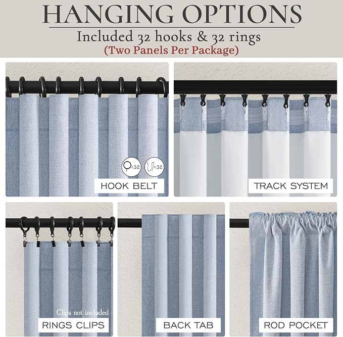 Dusty Blue Blackout Nursery Curtains 84 Inch Length - Image 3