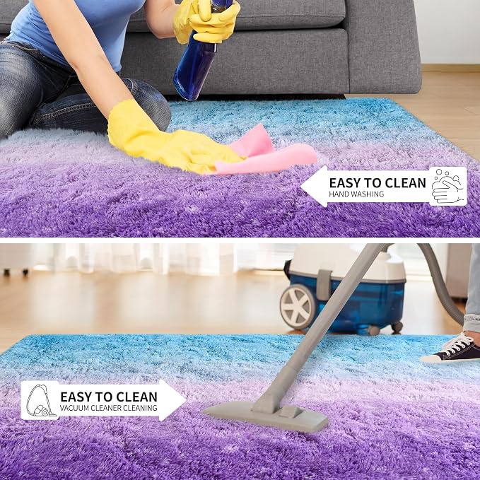 Soft Fluffy Rugs for Living Room, 5x8 Shaggy Area Rug for Bedroom, Modern Shag - Image 6