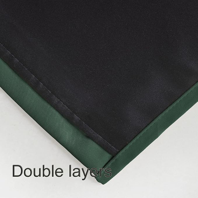 100% Blackout Curtains 40 x 63 Inch/Green Curtains 2 Panels - Image 4