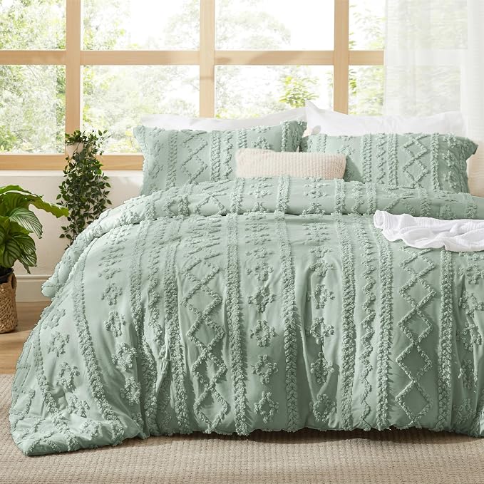 Bedsure Tufted Boho Comforter Set King Size by Unknown