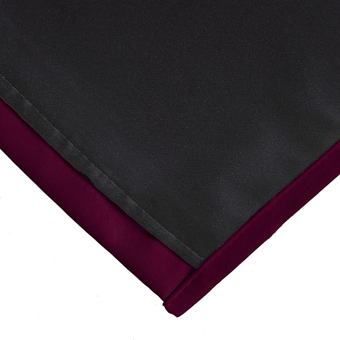 100% Blackout Curtains 52 x 84 Inch/Burgundy Red Curtains 2 Panels - Image 8