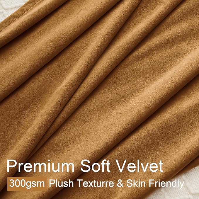 Gold Brown Velvet Blackout Curtains 108 inches Long - Image 3