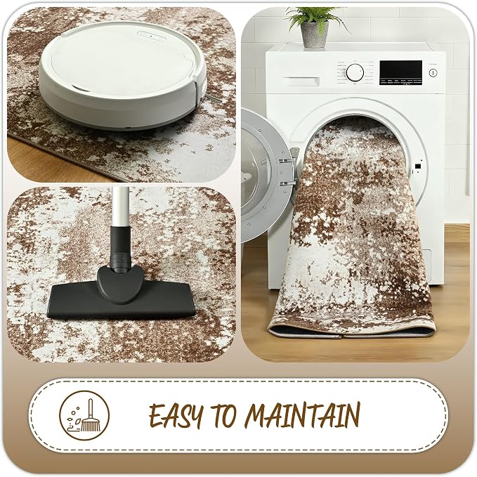 Brown Entryway Rug 2x3 Washable Welcome Door Mat Indoor 24x36 | Small Throw Rugs - Image 5