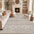 cotiled 10x13 Area Rugs Washable Boho Living Room Rug Coffee Brown | Solve by COTILED