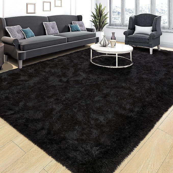 Area Rugs 9x12 for Living Room, Super Soft Fluffy Rugs for Bedroom, Modern - Image 2