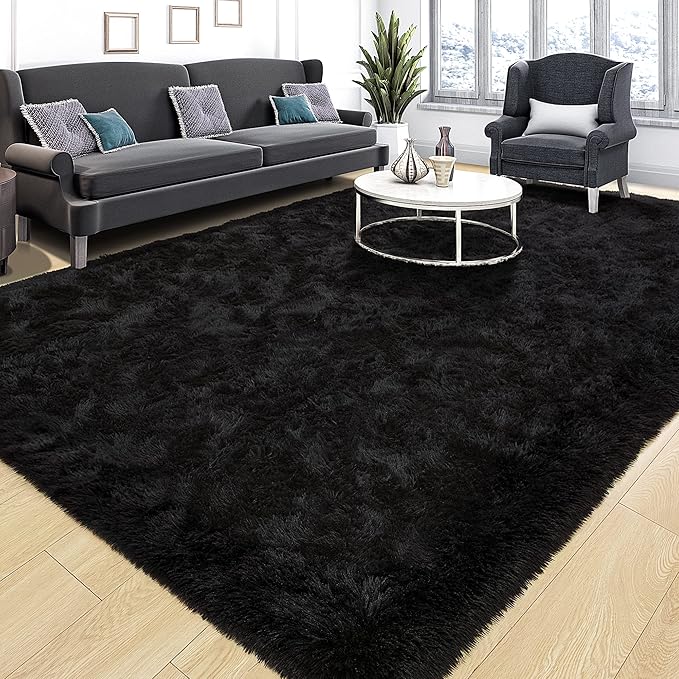 Fluffy Large Rugs for Living Room, Shag Area Rug 6x9 Soft Carpet for Bedroom - Image 2