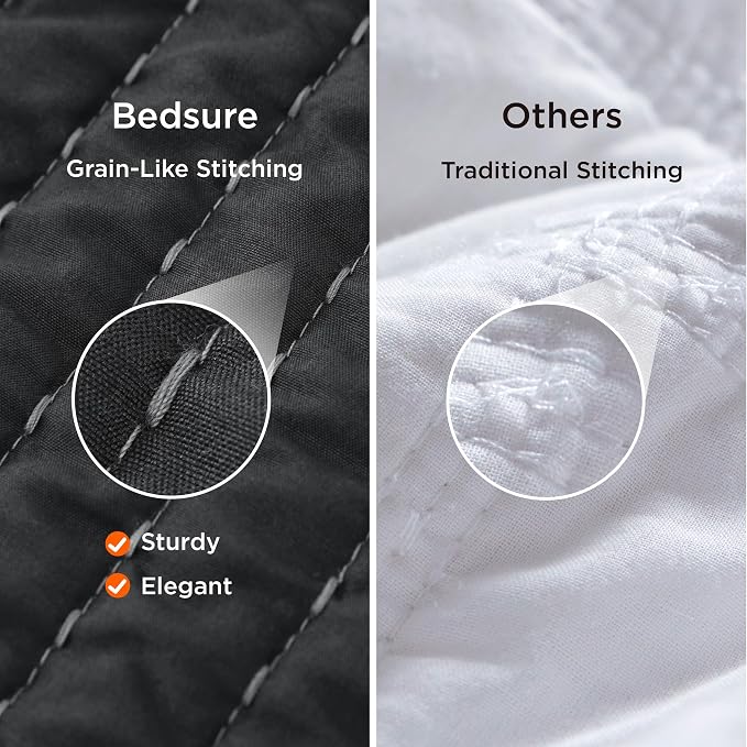 Bedsure Quilts Queen Size, Lightweight Striped Thin Comforter, Ultra Soft - Image 4