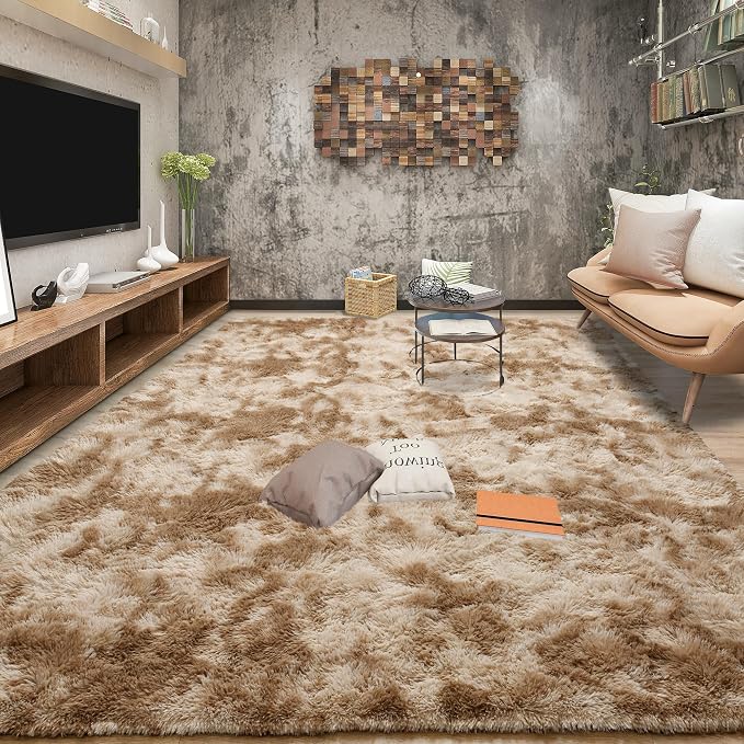 Fluffy Large Rugs for Living Room, Shag Area Rug 6x9 Soft Carpet for Bedroom by Tepook