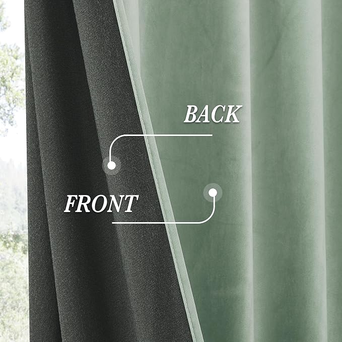 RYB HOME Velvet Curtains 90 inches - Image 5