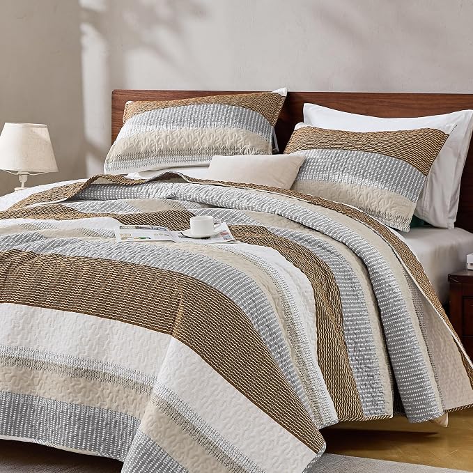 King Size Quilt Set Caramel by Andency