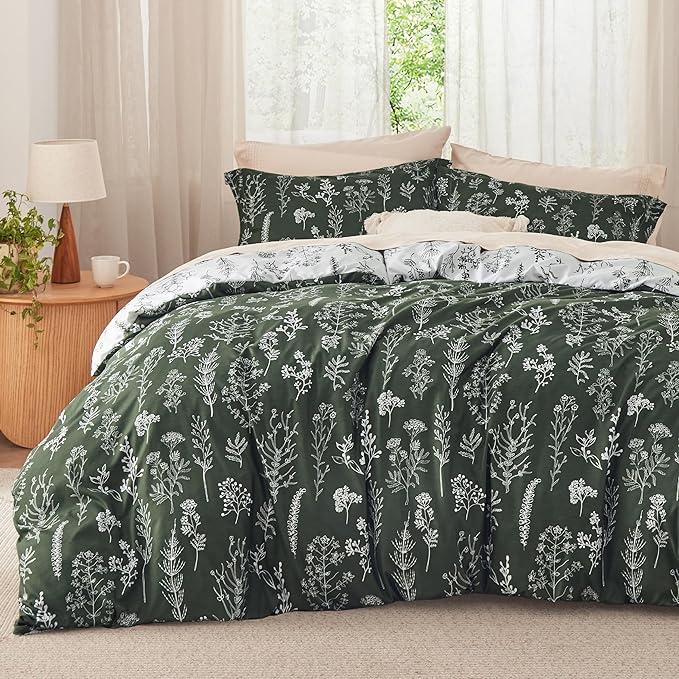 Bedsure Dark Olive Queen Comforter Set by Unknown