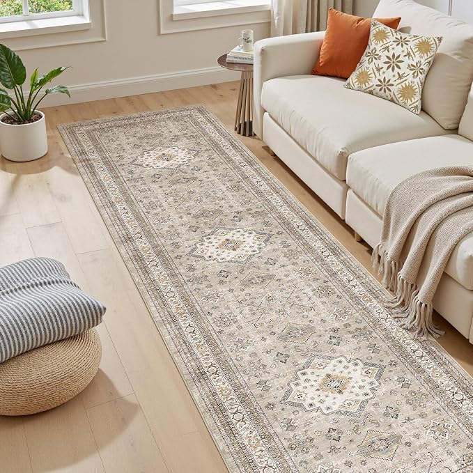 cotiled 2x6 Hallway Runner Rug for Entryway, Non-Slip Vintage, and Laundry Room - Image 5