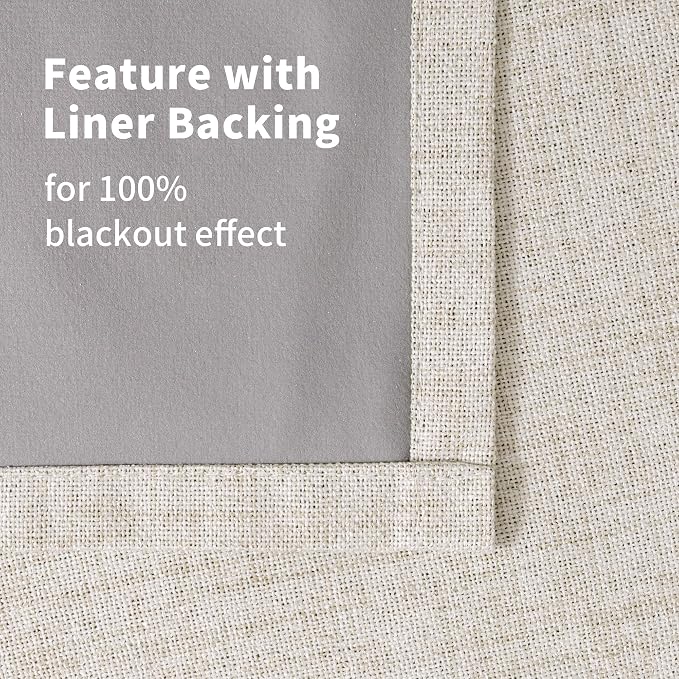 YoungsTex Linen Blackout Curtains 72 Inch Length - Image 9