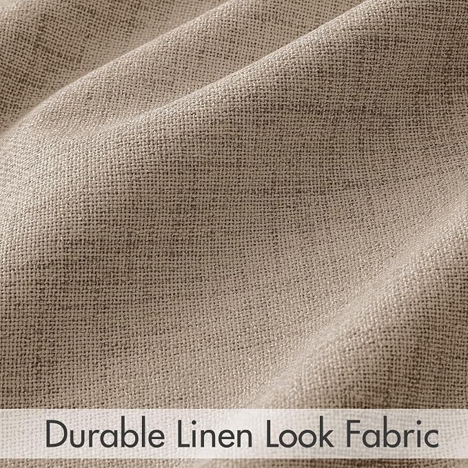 MIULEE 100% Blackout Curtains Linen Curtains 90 Inches Long, Copper Brown | 2 - Image 7