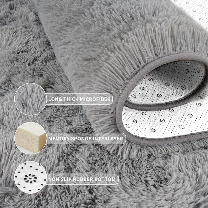 Area Rugs 9x12 for Living Room, Super Soft Fluffy Rugs for Bedroom, Modern - Image 5
