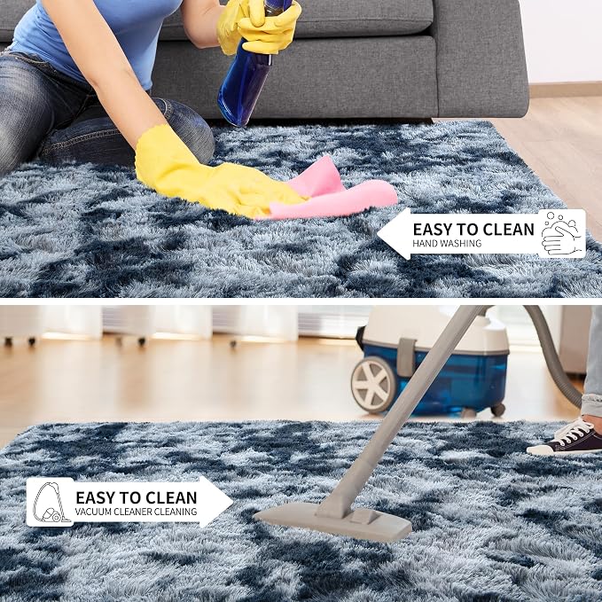 Soft Fluffy Rugs for Living Room, 5x8 Shaggy Area Rug for Bedroom, Modern Shag - Image 6