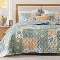 Twin Quilt Set-2 Pieces Soft Twin Bedspread Floral Patchwork Quilt | by CASAAGUSTO