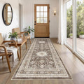 cotiled 3x8 Hallway Runner Rug for Entryway, Non-Slip Vintage, Dark Brown | by COTILED