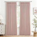 Elegant Blush Pink High Blackout High Ceiling Curtains 102 Inches Long by PleatedDrapes