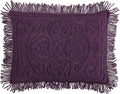 Beatrice Home Fashions Medallion Standard Cotton Chenille Sham, Eggplant | by BeatriceHomeFashions