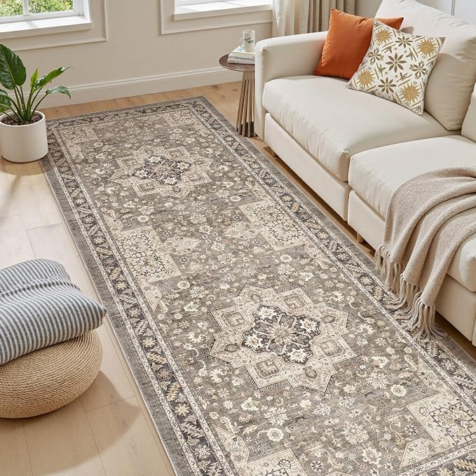 cotiled 3x8 Hallway Runner Rug for Entryway, Non-Slip Vintage, and Laundry Room - Image 7
