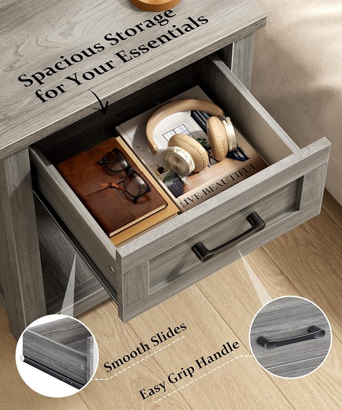 Decofy Farmhouse Nightstand - Image 6