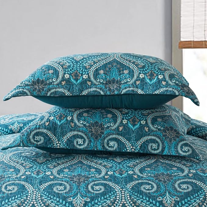 3-Piece Cotton Quilt Set Quilted Bedding Set - Image 4